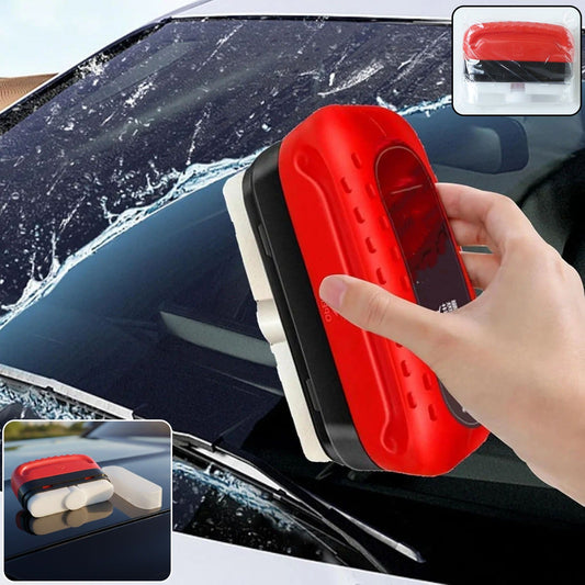 2-in-1 Car Oil Film Cleaning Brush with Foam Head