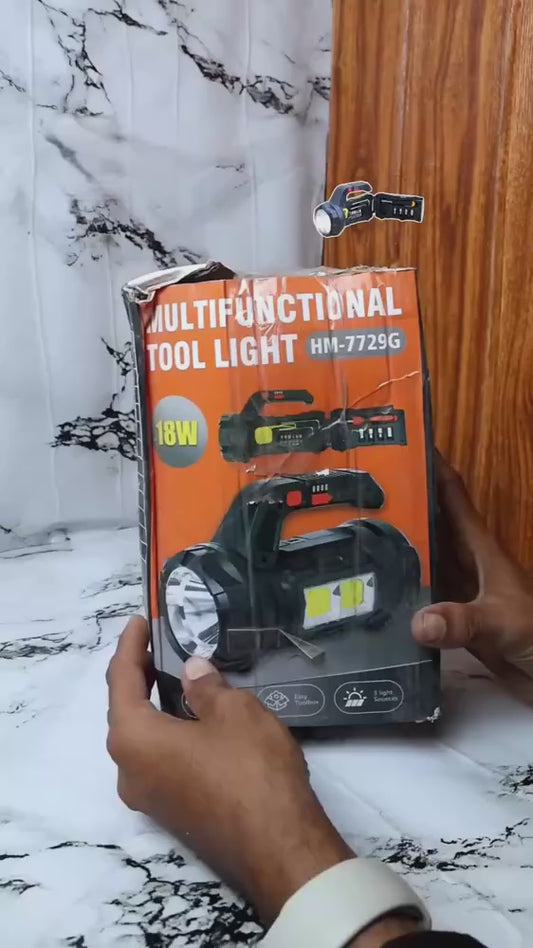 Multi Functional Sos Light With Tool Box Torchlight (18 W)